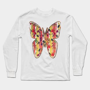 Wild Flowers on Stripes Long Sleeve T-Shirt